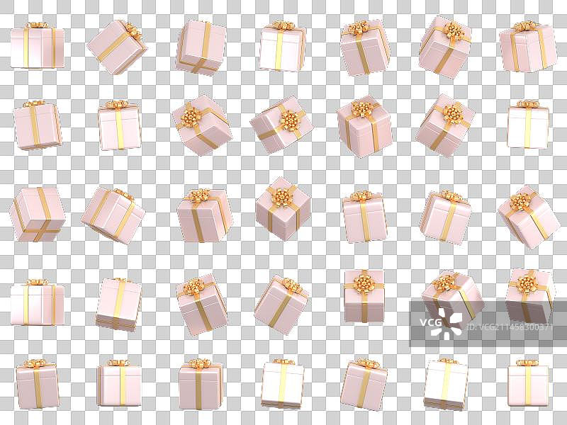 礼盒节日礼物包装盒3D图片素材