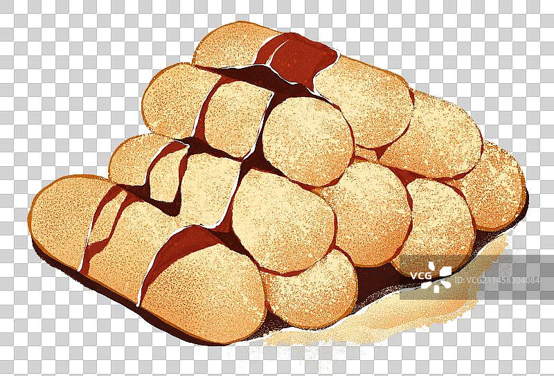 二十四节气美食小雪红糖糍粑元素图片素材