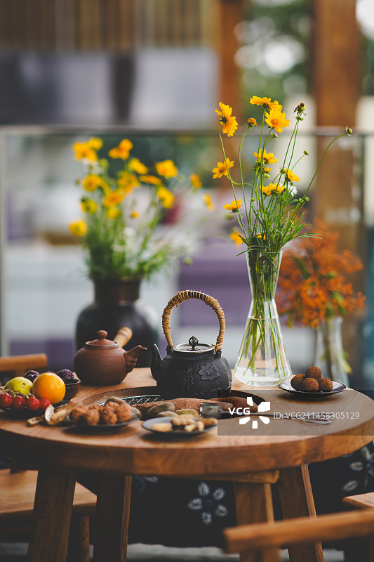 围炉煮茶图片素材