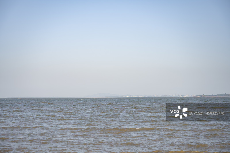 厦门遥望金门岛图片素材