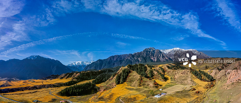 祁连山秋景--甘肃张掖肃南马蹄乡图片素材
