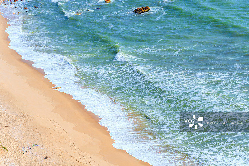 中国广东茂名电白晏镜岭下海岸线图片素材