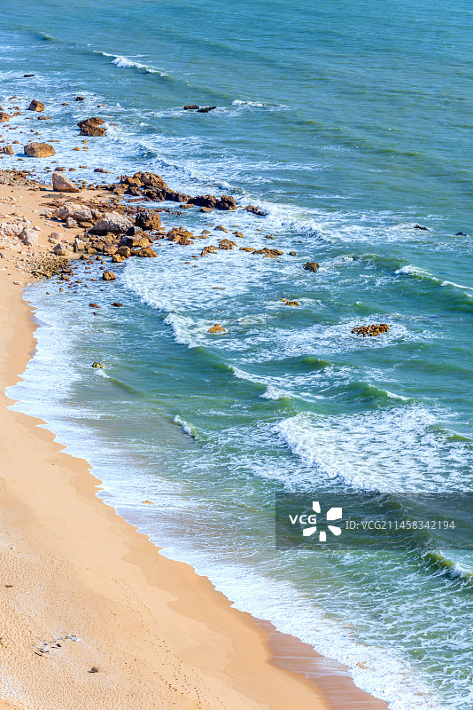中国广东茂名电白晏镜岭下海岸线图片素材