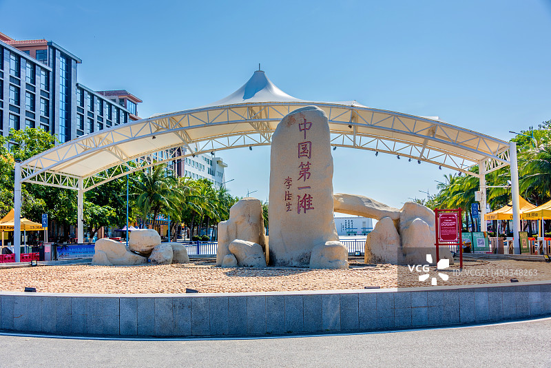 中国广东茂名电白中国第一滩景区图片素材