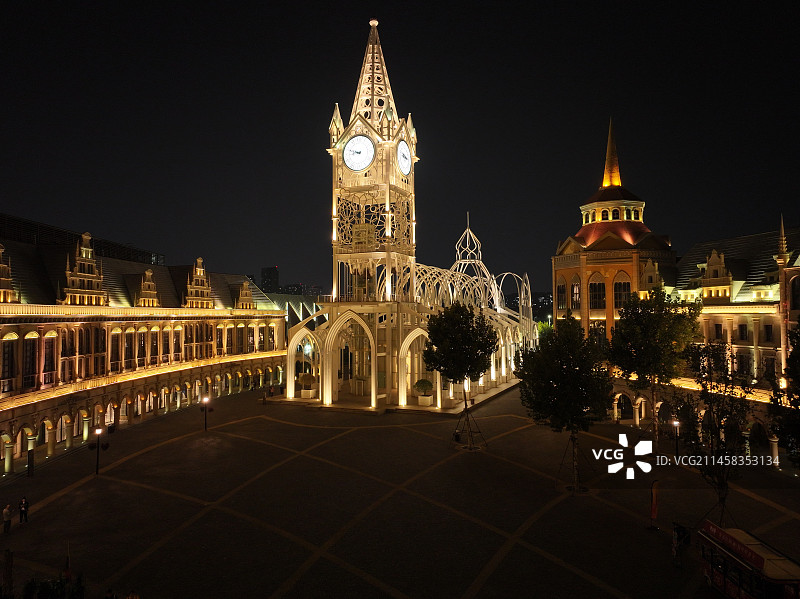 青岛红树林小镇广场图片素材