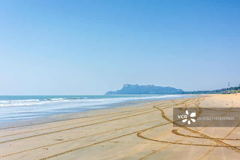 中国广东茂名电白中国第一滩图片素材