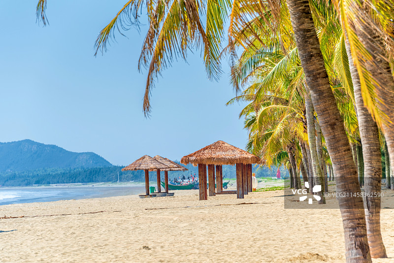 中国广东茂名电白中国第一滩图片素材