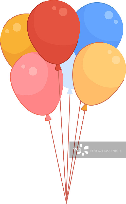 彩色气球节日派对装饰图片素材