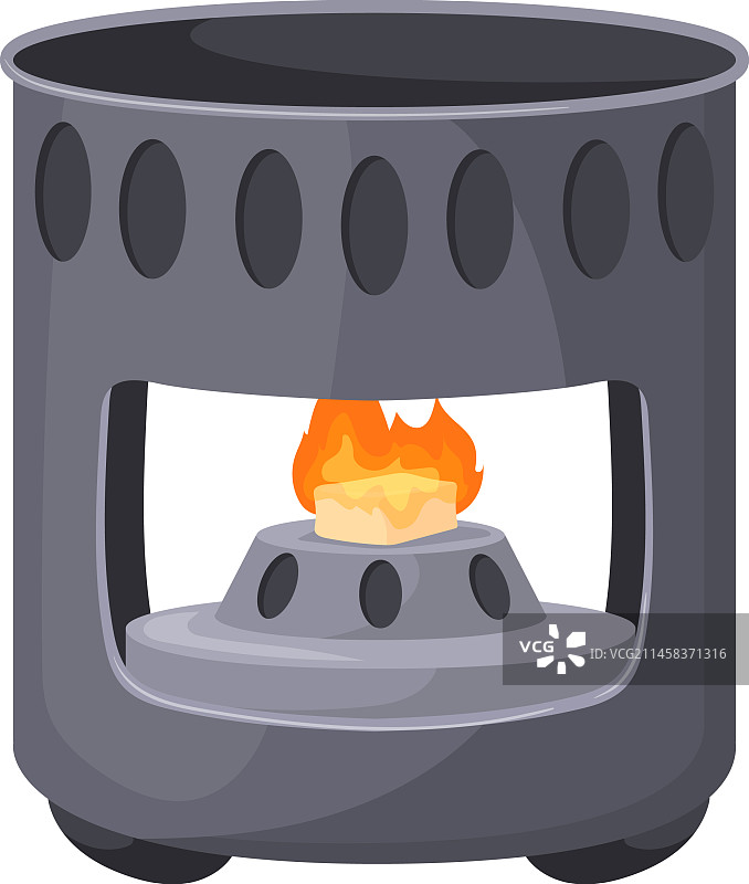 用于旅游烹饪的燃气野营炉图片素材