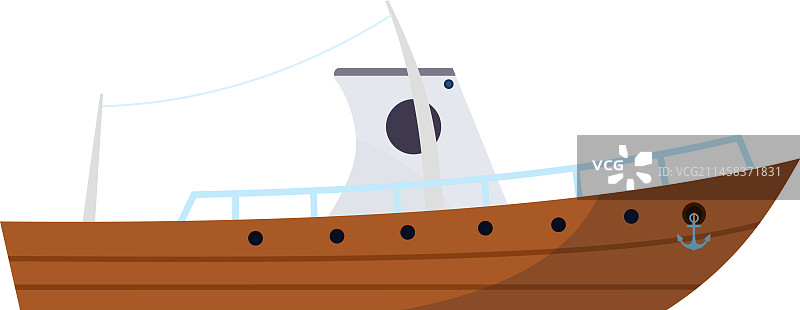快速海岸巡逻艇彩色图标图片素材