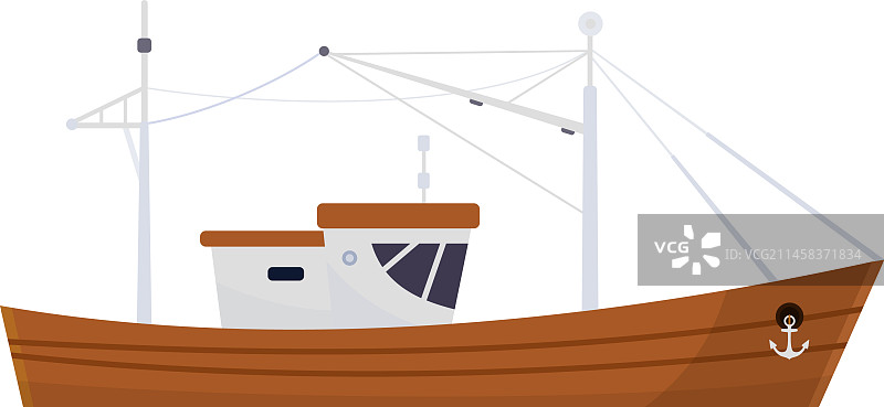 渔船彩色图标图片素材