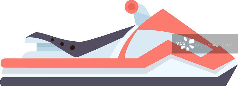 水上摩托艇彩色图标，高速运动船图片素材