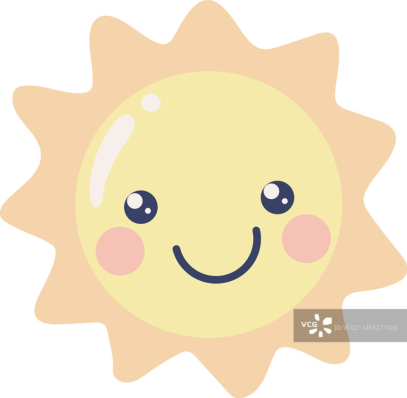 可爱的太阳卡通图标图片素材