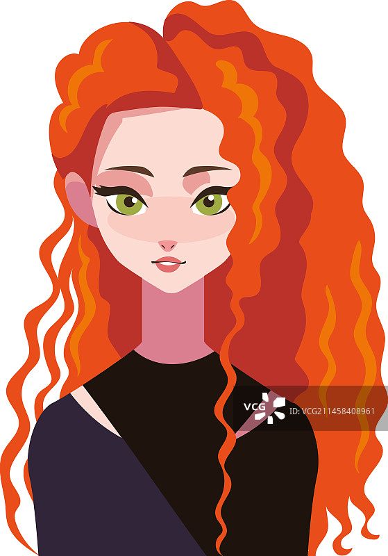 年轻长发女人时尚图片素材