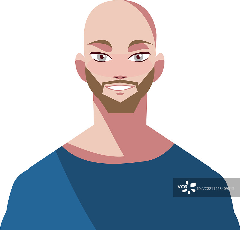 金发男子和光头图标图片素材