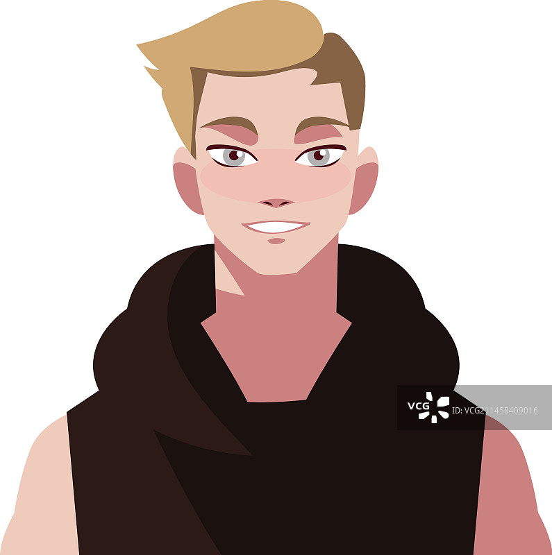 时尚的金发男子图标图片素材