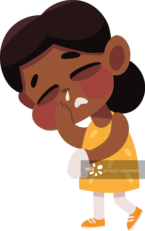 孩子得了纸巾病图片素材