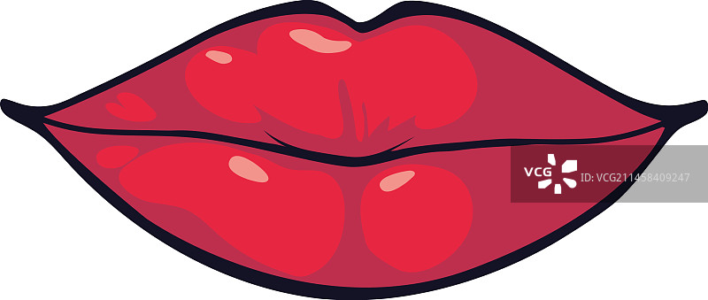 波普风格嘴唇妆容图片素材