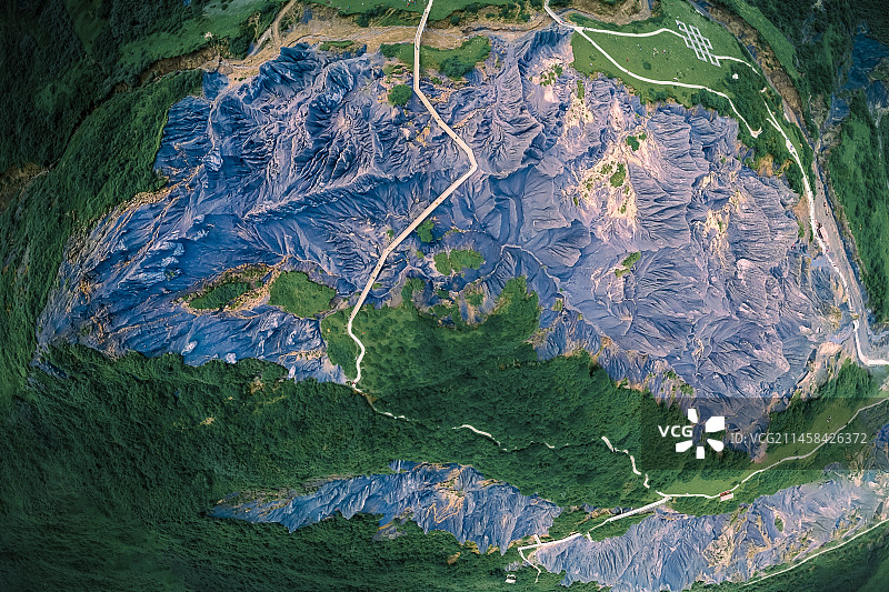 鸟瞰墨石公园墨石地质地貌图片素材