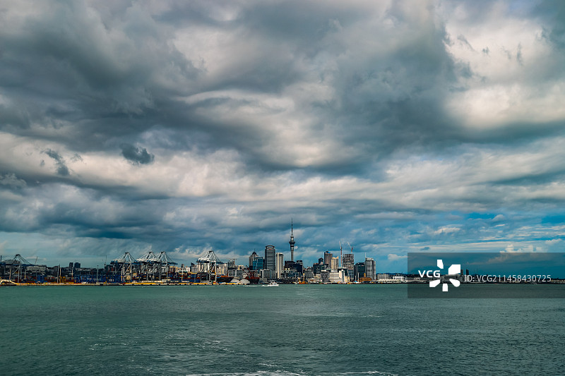 新西兰首都奥克兰城市远眺图片素材