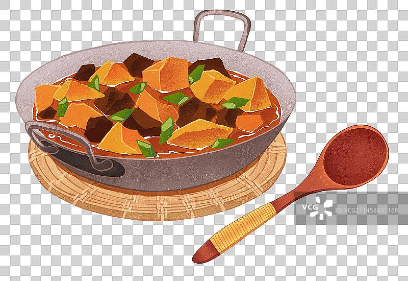 二十四节气美食大雪菜品土豆炖牛肉元素图片素材