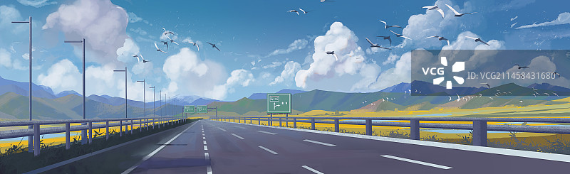 旅行的路上图片素材