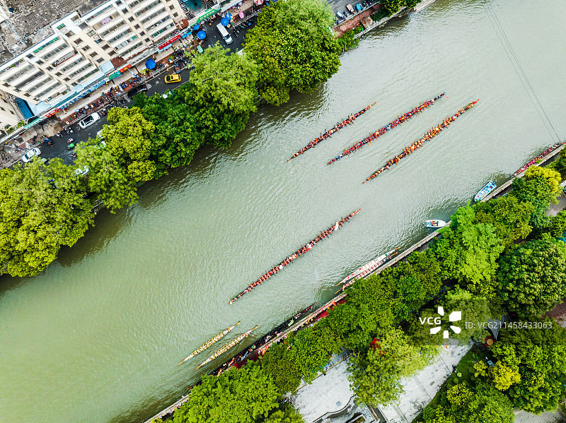 中国广东省广州市白云区石井镇石井桥龙舟图片素材