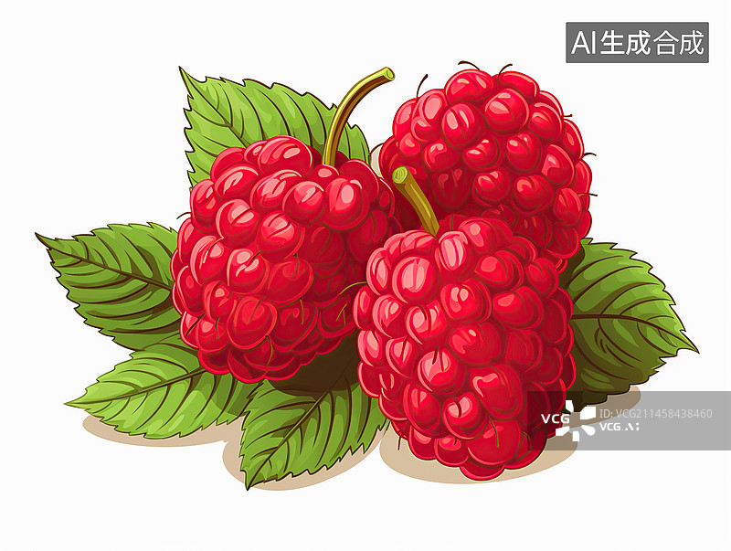 【AI数字艺术】覆盆子图片素材