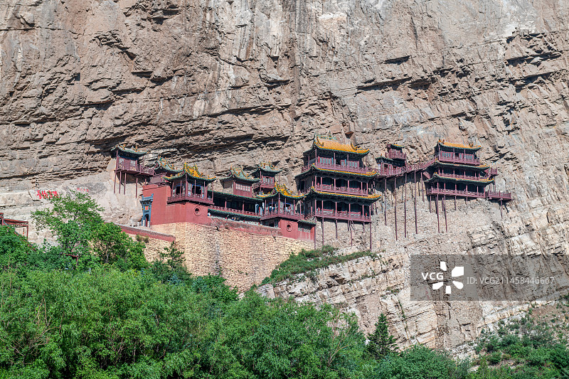 山西省大同市浑源县恒山悬空寺图片素材