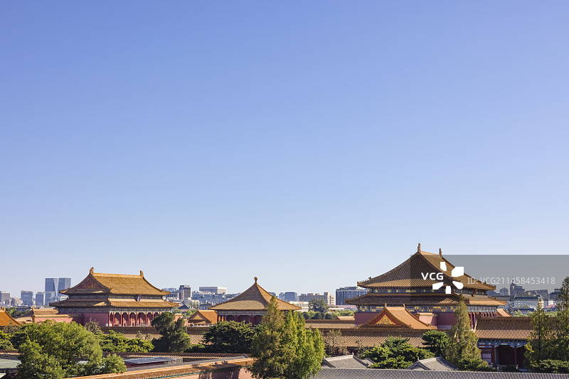 北京故宫博物院中轴线三大殿太和殿中和殿保和殿古代建筑图片素材