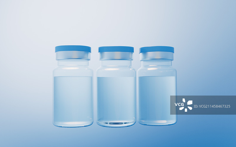 药瓶与药剂3D渲染图片素材