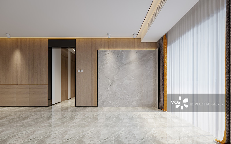 现代风格客餐厅空场景电视背景墙图片素材