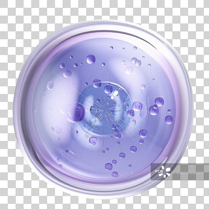 化妆品精华液体气泡内部分子 DNA 水溅背景上的液体气泡 3d 渲染图片素材