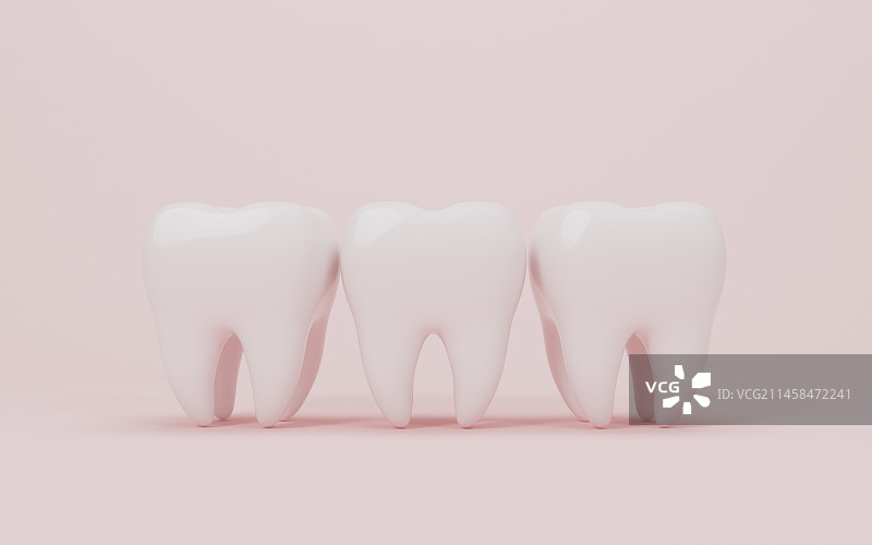 卡通牙齿3D渲染图片素材