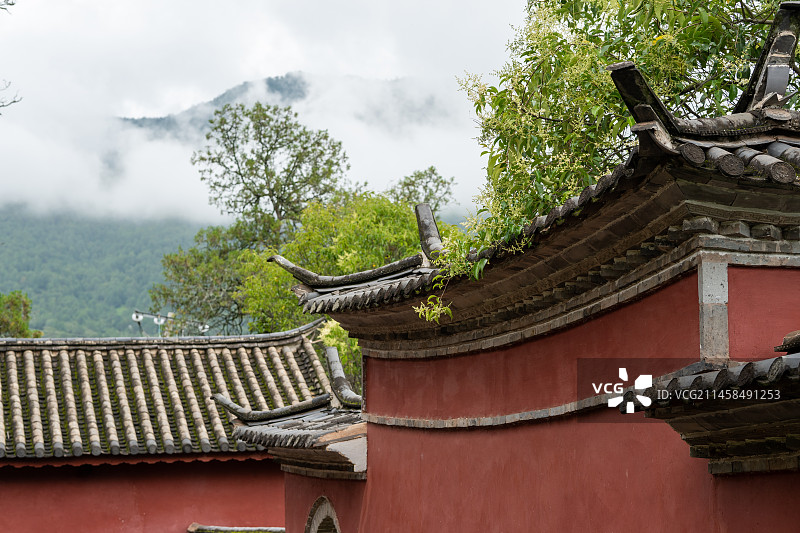 云南大理云龙县诺邓古村古建筑特写图片素材