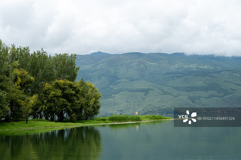 大理剑川茈碧湖风景区荷花图片素材