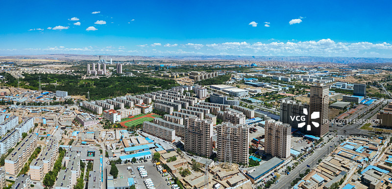 白银市 铜城商厦 金裕观澜 金鱼公园 万盛公园 地标航拍 白银区图片素材