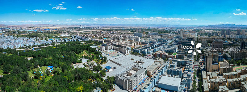 白银市 铜城商厦 金裕观澜 金鱼公园 万盛公园 地标航拍 白银区图片素材