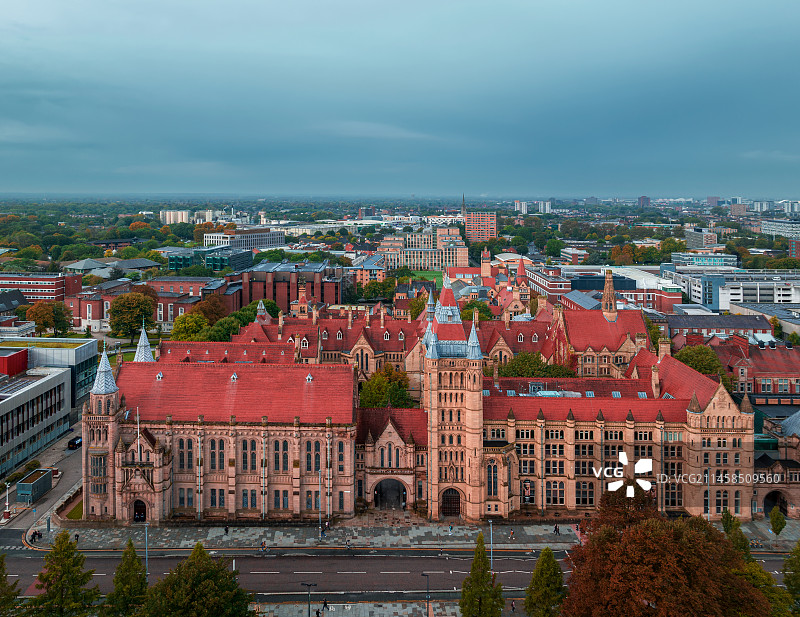 空中俯瞰曼彻斯特图片素材