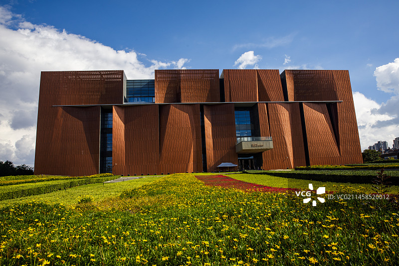 中国，云南，昆明，云南省博物馆大楼，建筑外部图片素材