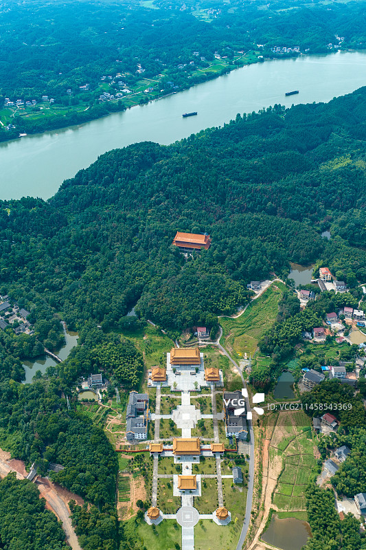湖南省常德市桃源县桃花源景区与桃川万寿宫图片素材