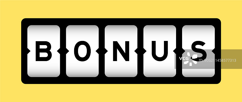老虎机banner上的“bonus”黑色文字图片素材