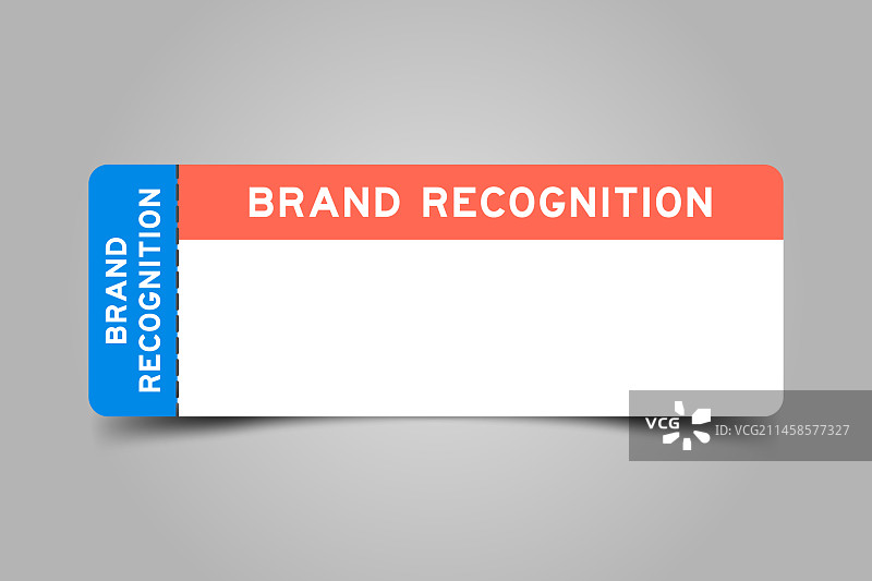 带有品牌字样的蓝色和橙色票券图片素材