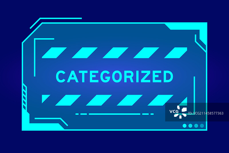 蓝色的未来主义hud横幅图片素材