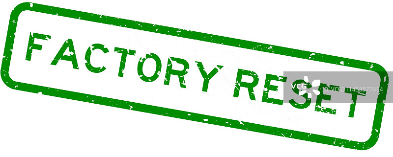 绿色出厂重置词语方形Grunge橡胶印章图片素材
