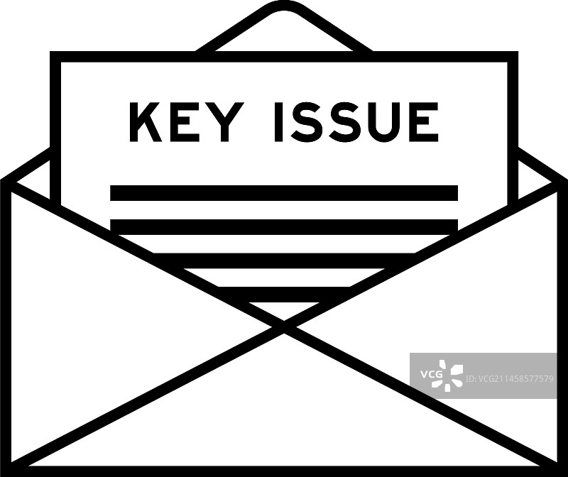 带有“关键问题”字样的信封和信件图片素材
