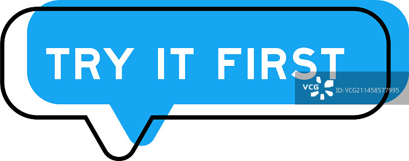 带有“试试看”字样的演讲banner和蓝色阴影图片素材