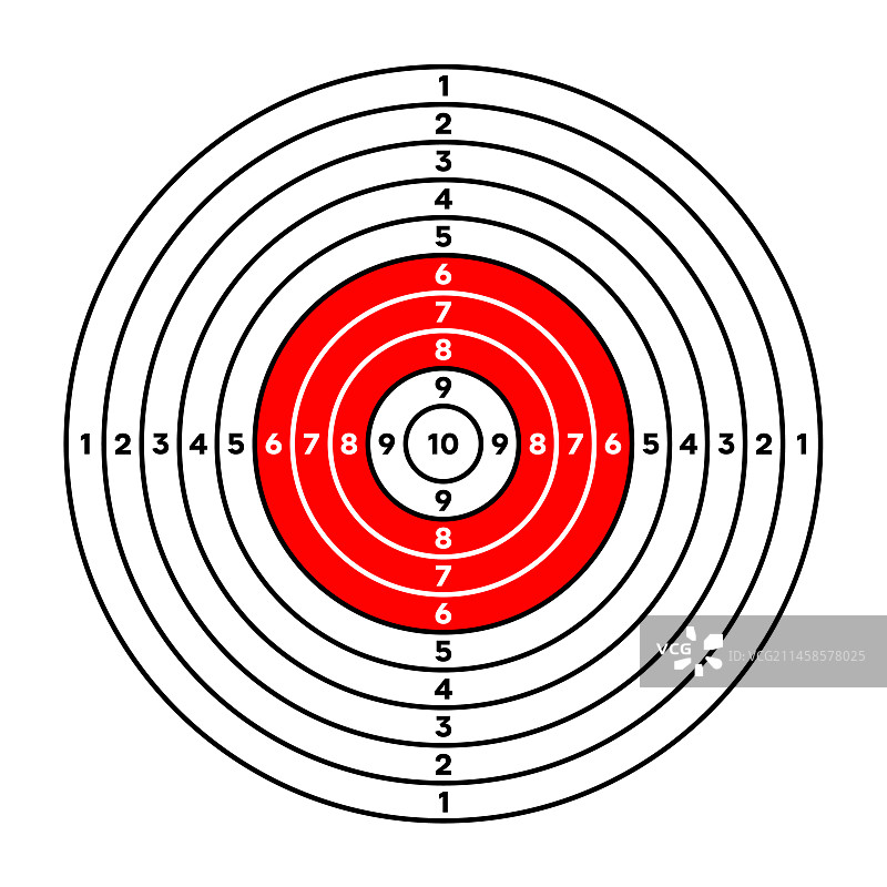 带有划分标记的射击场纸质靶标图片素材
