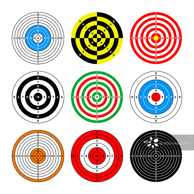 射击场纸质靶标图片素材