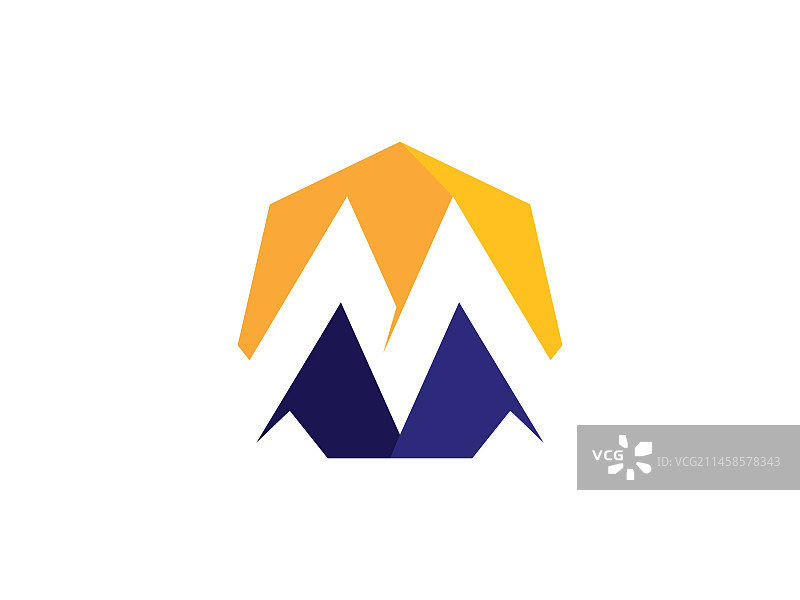 字母M logo图标设计模板元素图片素材